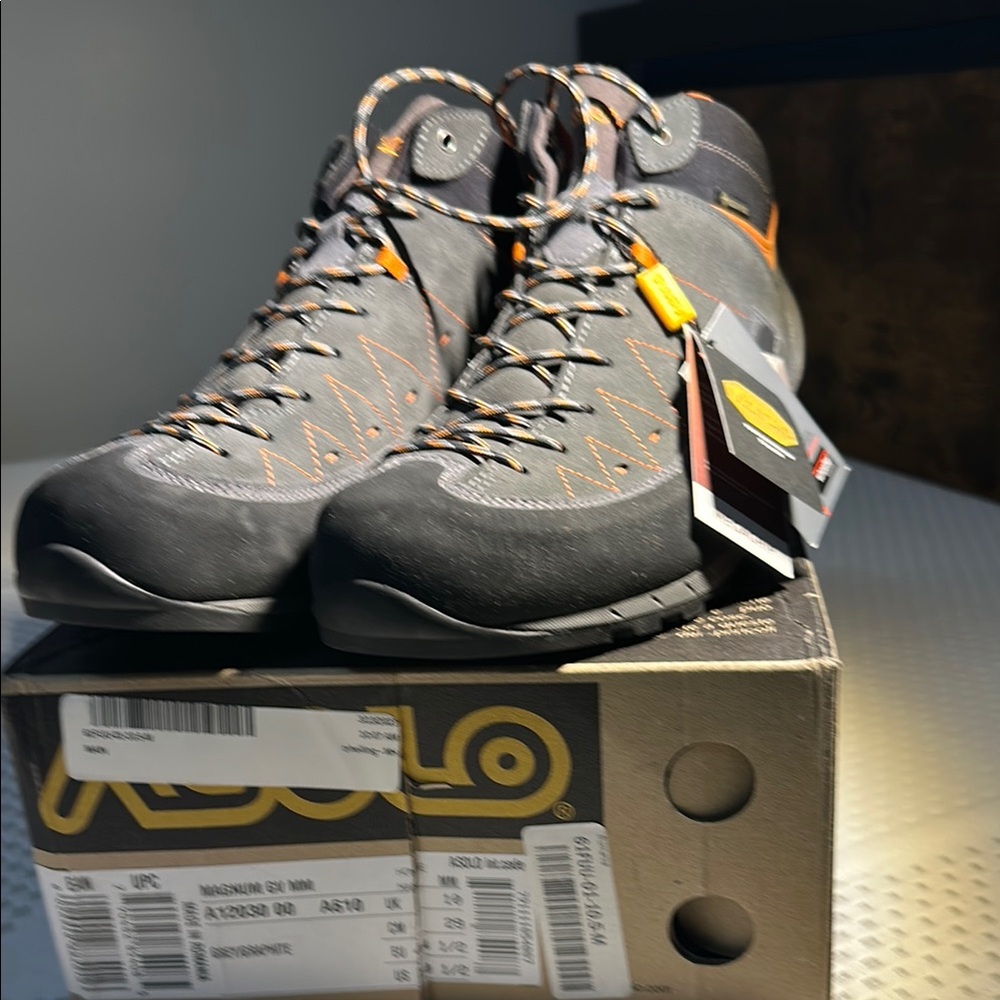 Asolo Gray and Orange NWT Hiking Boots